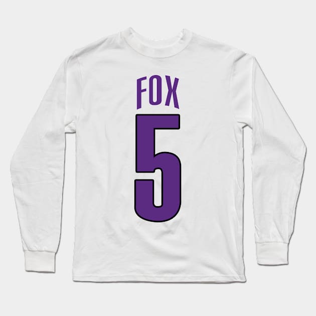 De'Aaron Fox Long Sleeve T-Shirt by Cabello's